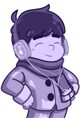 Nino listening to music